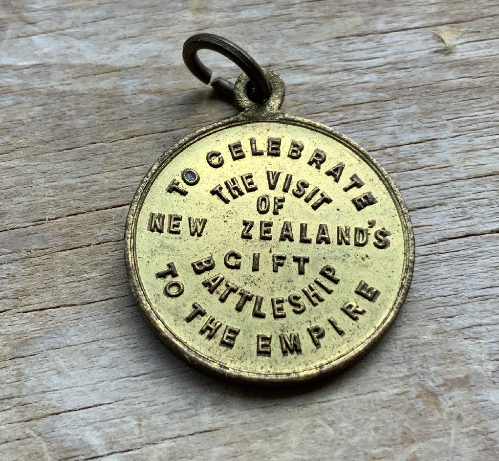 1913 HMS New Zealand commemorative coin token C263